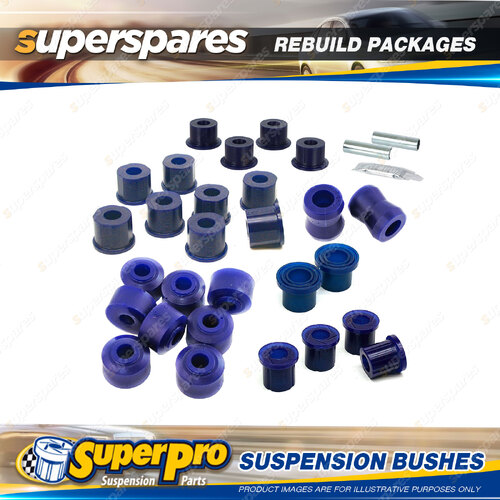 Front + Rear SuperPro Suspenison Bush Kit for Toyota Hiace RH 20 32 42 1972-1985