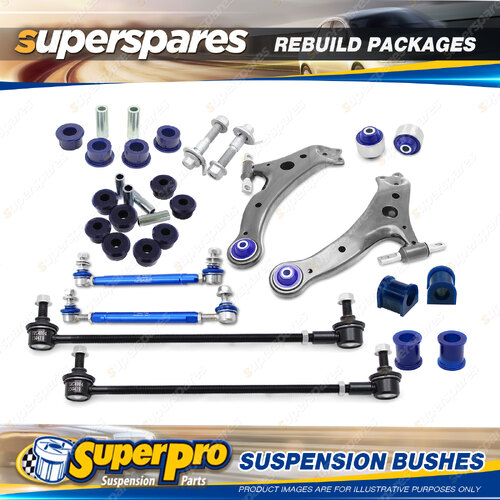 Front + Rear SuperPro Suspenison Bush Kit for Toyota Kluger MCU28R 2000 - 2007