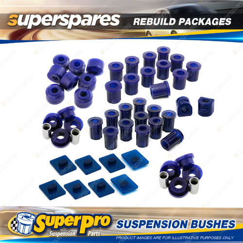 Front + Rear SuperPro Suspenison Bush Kit for Toyota Landcruiser 43 45 47 72-80