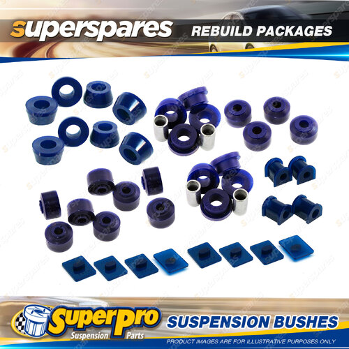 Front + Rear SuperPro Suspenison Bush Kit for Toyota Landcruiser 60 Series 80-90