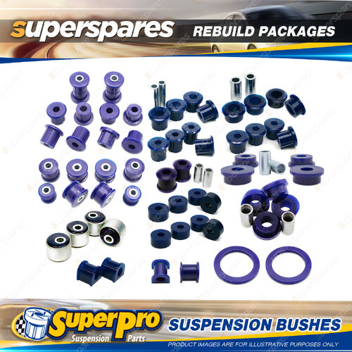 Front + Rear SuperPro Suspenison Bush Kit for Toyota Landcruiser 74 Series 85-90