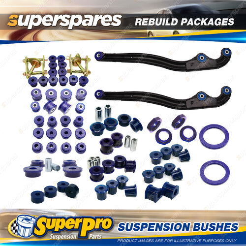 Front + Rear SuperPro Suspenison Bush Kit for Toyota Landcruiser 79 Series 99-06