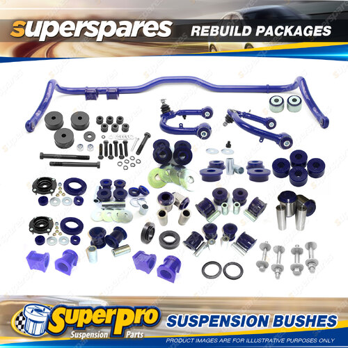 Front + Rear SuperPro Suspenison Bush Kit for Toyota Landcruiser 200 No KDSS