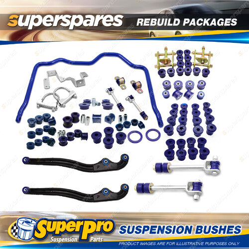 Front + Rear SuperPro Suspenison Bush Kit for Toyota Landcruiser 76 78 Ser 07-on