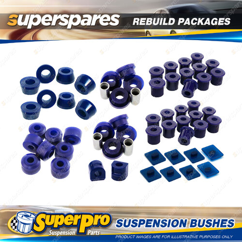 Front + Rear SuperPro Suspenison Bush Kit for Toyota Landcruiser 43 45 47 80-84