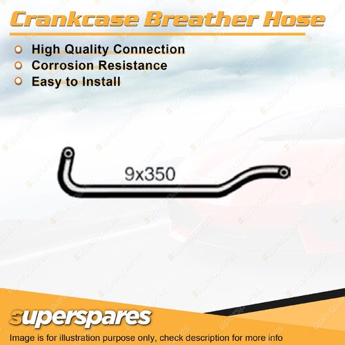 Superspares PCV Hose 9 x 350mm for Holden Commodore VB HJ HQ HX HZ Torana LX