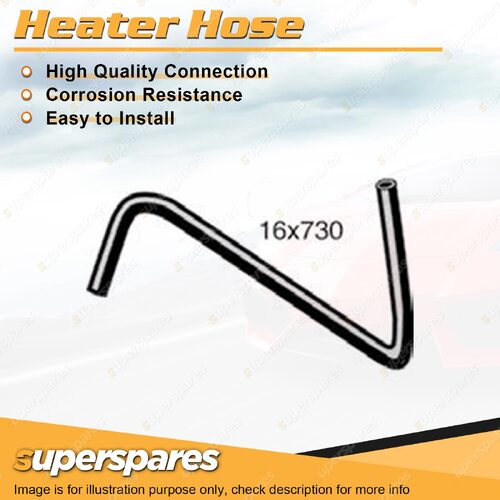 1 x Heater Hose 16mm x 730mm for Holden Gemini TD TE TG G161Z 1.6L 1975-1985