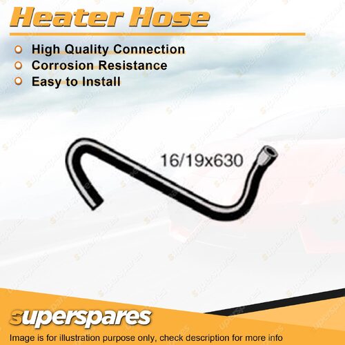 1 x Heater Hose 16/19 x 630mm for Holden Gemini TD TE TG G161Z 1.6L 1975-1985