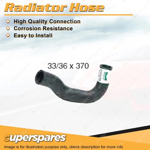 Lower Radiator Hose 33/36 x 370mm for Toyota Hiace RH32 2.0L 4 cyl Pipe to pump