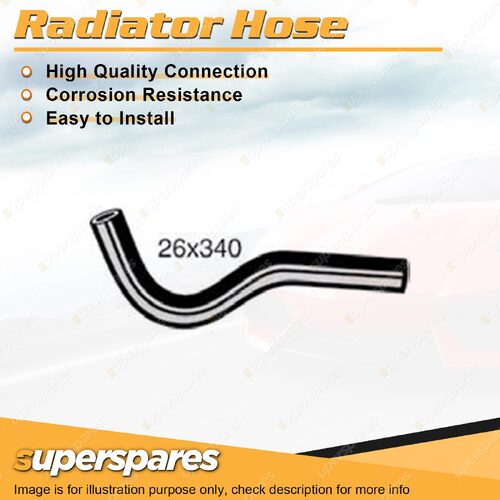 Superspares Upper Radiator Hose 26 x 340mm for Suzuki Sierra 1.0L 4 cyl OHC 8V