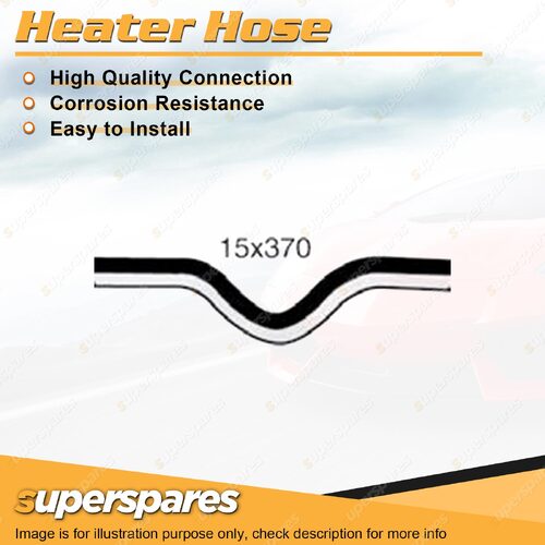 1 x Heater Hose 15 x 370mm for Holden Astra LB LC E15 E16 1.5L 1.6L 1984-1987