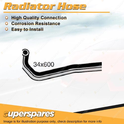 1 x Upper Radiator Hose 34mm x 600mm for Nissan Pintara R31 2.0L 4 cyl 8V EFI