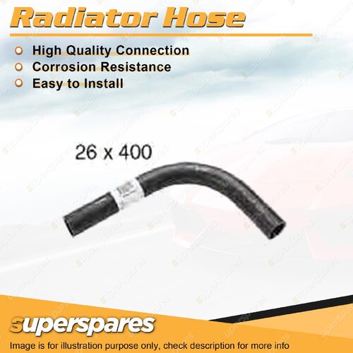 Superspares Lower Radiator Hose 26 x 400mm for Holden Drover QB 1.3L 4 cyl SOHC