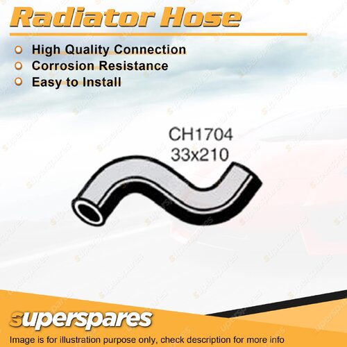 Upper Radiator Hose 33mm x 210mm for Toyota Cressida MX73 2.8L 6 cyl DOHC 24V