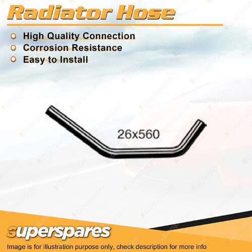 1 x Upper Radiator Hose 26mm x 560mm for Holden Barina MH 1.3L 4 cyl SOHC 8V