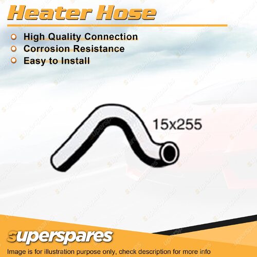 1 x Heater Hose 15 x 255mm for Ford Meteor GC Laser KC KE 1.3L 1.6L 1985-1994