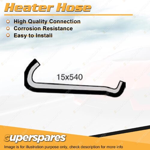 Heater Hose 15mm x 540mm for Toyota Camry SV22 2.0L 4 cyl DOHC 16V 1989-1991