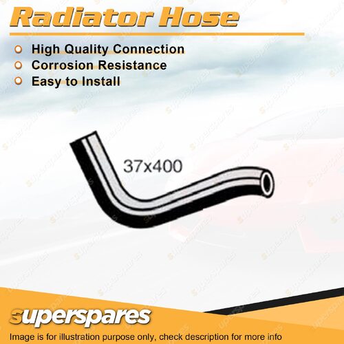 1 x Upper Radiator Hose 37mm x 400mm for Holden Jackaroo L2 3.2L V6 SOHC 24V