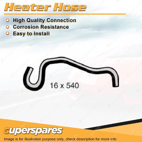 Heater Hose 16mm x 540mm for Ford Courier PC PD 2.6L 4 cyl SOHC 12V EFI 91-99