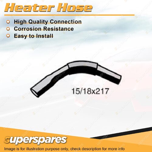 Superspares Heater Hose 15/18 x 217mm for Holden Jackaroo U8 3.5L V6 DOHC 24V