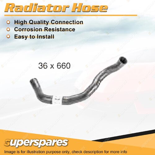 Superspares Lower Radiator Hose 36 x 660mm for Holden Rodeo R9 3.2L V6 DOHC 24V