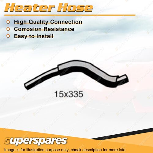 1 x Heater Inlet Hose 15mm x 335mm for Toyota Starlet EP 1.3L 4 cyl 1995-1999