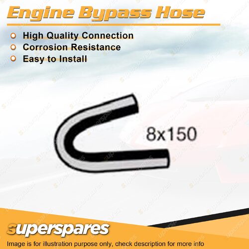 Superspares Engine Bypass Hose 8 x 150mm for Ford Econovan 1.8L F8 4 cyl OHC 8V