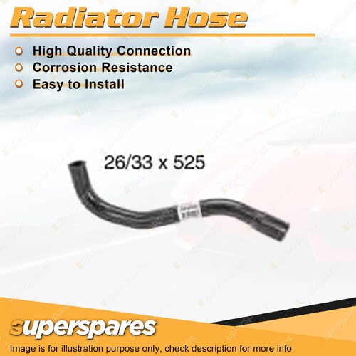 1 x Upper Radiator Hose 26/33 x 525mm for Mitsubishi Lancer CE Mirage CE 1.5L