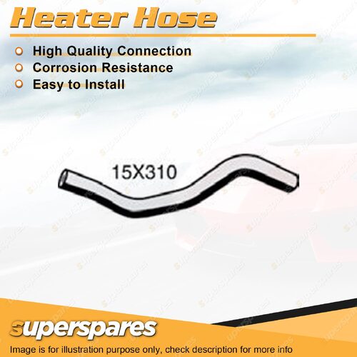 Superspares Heater Hose 15 x 310mm for Mitsubishi Magna TR 2.6L 4 cyl 1991-1994