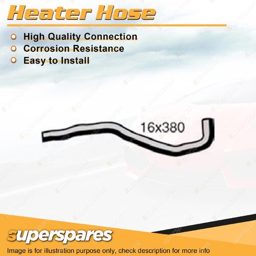 Superspares Upper Heater Hose 16 x 380mm for Nissan Patrol GU 4.5L 6 cyl SOHC