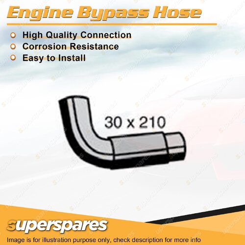 1 x Engine Bypass Hose 30 x 210mm for Daihatsu Feroza F310 1.6L 4 cyl 16V EFI