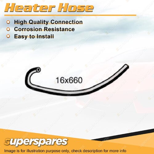 Heater Hose 16 x 660mm for Daihatsu Rocky 2.8L 4 cyl OHV 8V Engine to Heater