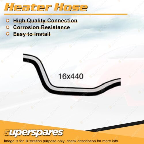 Superspares Heater Hose 16 x 440mm for Ford Laser KN KQ ZM 1.6L 4 cyl 1999-2002