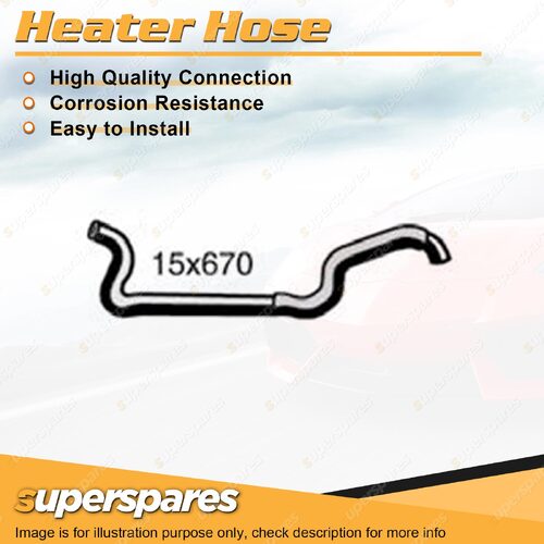 1 x Heater Hose 15 x 670mm for Subaru Impreza GC GD GF GG WRX Forester SF SF5