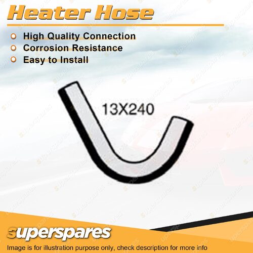 Heater Hose 13 x 240mm for Toyota Landcruiser HJ60R 4.0L Rear Heater to Heater