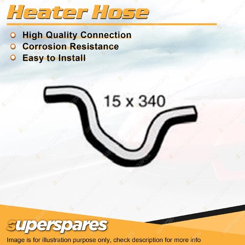 1 x Heater Hose 15mm x 340mm for Mitsubishi Lancer CA CB 4G15 1.5L 1989-1992