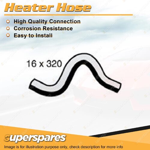 1 x Heater Hose 16mm x 320mm for Mitsubishi Lancer CA CB 4G15 1.5L 1989-1992