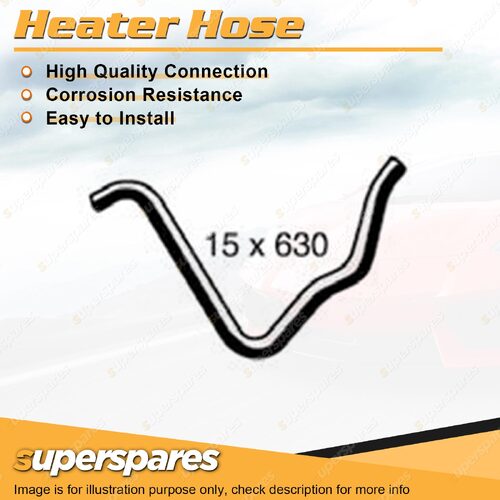 Superspares Heater Hose 15 x 630mm for Mitsubishi Lancer CC 1.8L 4 cyl SOHC 16V