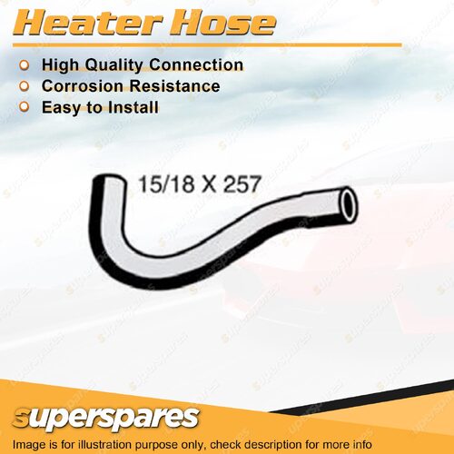 1 x Heater Hose 15/18mm x 257mm for Ford Fairlane Fairmont Falcon BA BF FG LTD