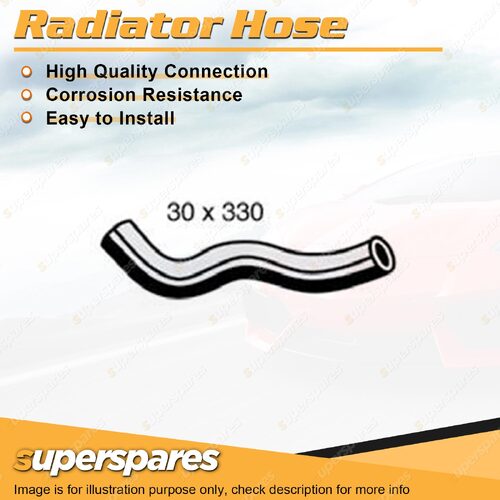 Superspares Upper Radiator Hose 30mm x 330mm for Holden Rodeo R9 2.2L 4 cyl SOHC