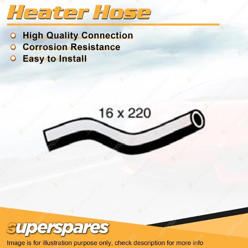 1 x Heater Hose 16mm x 220mm for Toyota Landcruiser HJ61R HJ61V 4.0L 1987-On