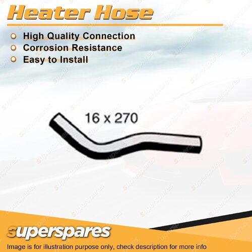 1 x Heater Hose 16 x 270mm for Toyota Landcruiser HJ61R 4.0L Manual 1989-1991