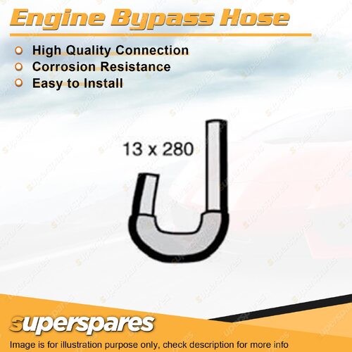 Superspares Engine Bypass Hose 13 x 280mm for Nissan Patrol GU 4.8L 6 cyl 24V