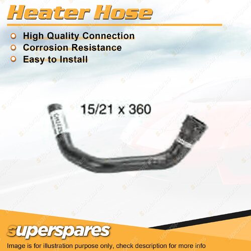 Upper Heater Outlet Hose 15/21 x 360mm for Holden Adventra Berlina Calais VZ