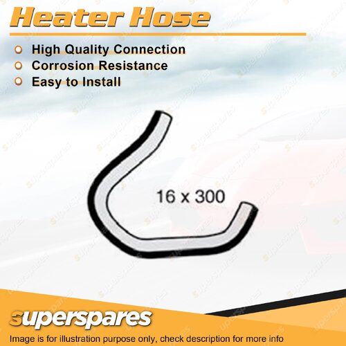 1 x Heater Inlet Hose 16mm x 300mm for Toyota Landcruiser Prado KZJ120R 3.0L