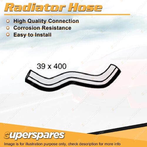 Upper Radiator Hose 39mm x 400mm for Holden Rodeo RA 3.0L 4 cyl OHV 8V Diesel