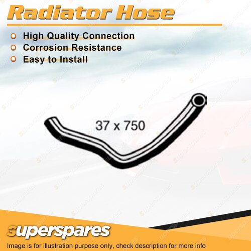 Superspares Lower Radiator Hose 37 x 750mm for Holden Rodeo RA 3.5L V6 DOHC 24V