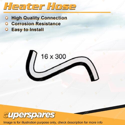 1 x Heater Hose 16 x 300mm for Mitsubishi Pajero NH 2.5L 4 cyl SOHC 1991-1997