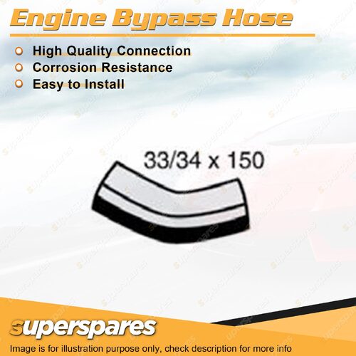 1 x Engine Bypass Hose 33/34 x 150mm for Mitsubishi L200 Express Utility 2.8L