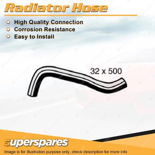 1 x Upper Radiator Hose 32mm x 500mm for Hyundai Getz TB 1.3L 4 cyl SOHC 12V